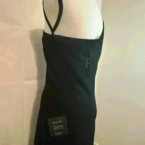 Lulus Good Times Only Black Fitted One-Shoulder Maxi Dress Women's Size M - Picture 5 of 12